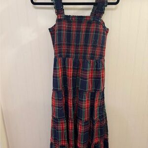 J. Crew Tartan Plaid Smocked Dress